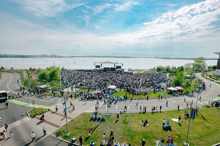 Aerial of undergrad commencement