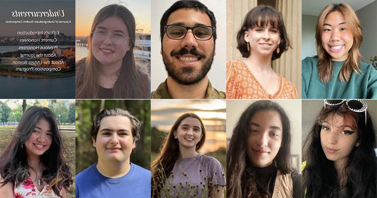 Images of the nine students authors in Undercurrents 2022. 