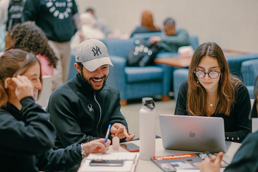 Students on laptops